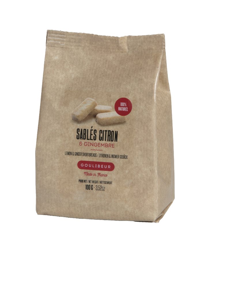 Biscuits - SABLÉ CITRON & GINGEMBRE - VRAC EN SACHET KRAFT - GOULIBEUR