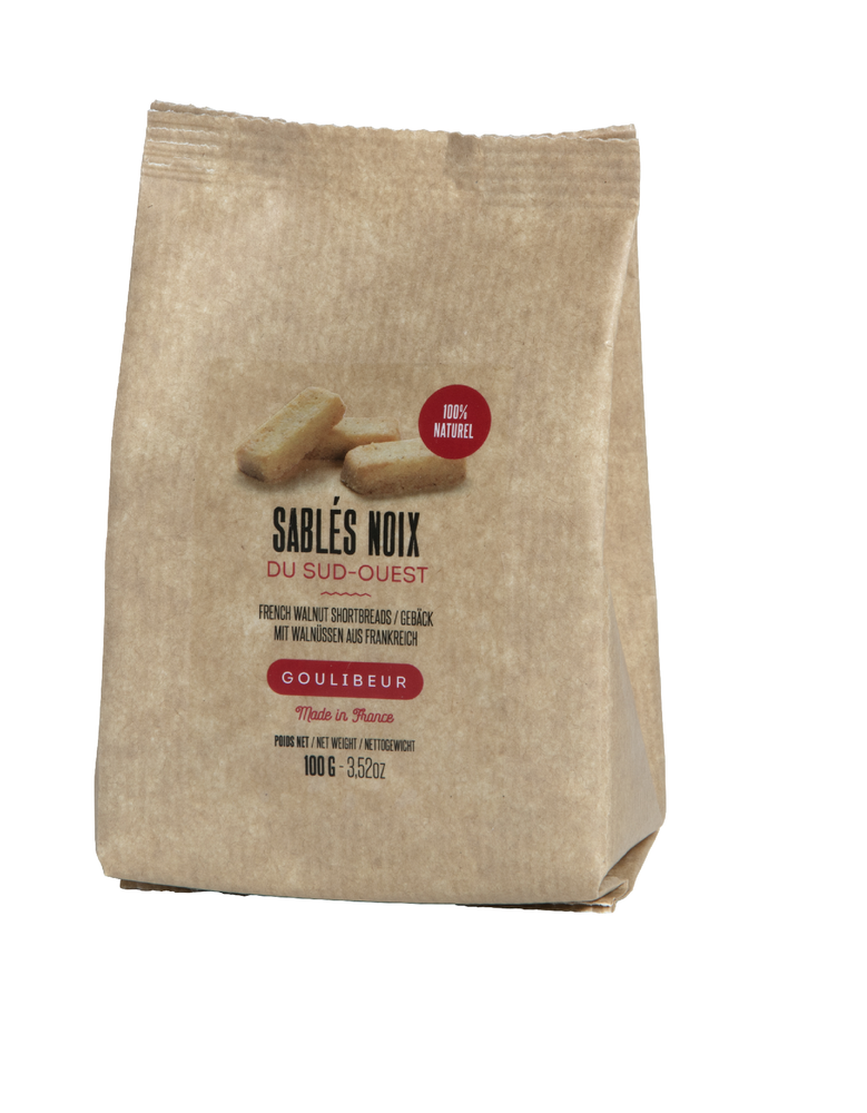 Biscuits - SABLÉ AUX NOIX DU SUD-OUEST - VRAC EN SACHET KRAFT - GOULIBEUR