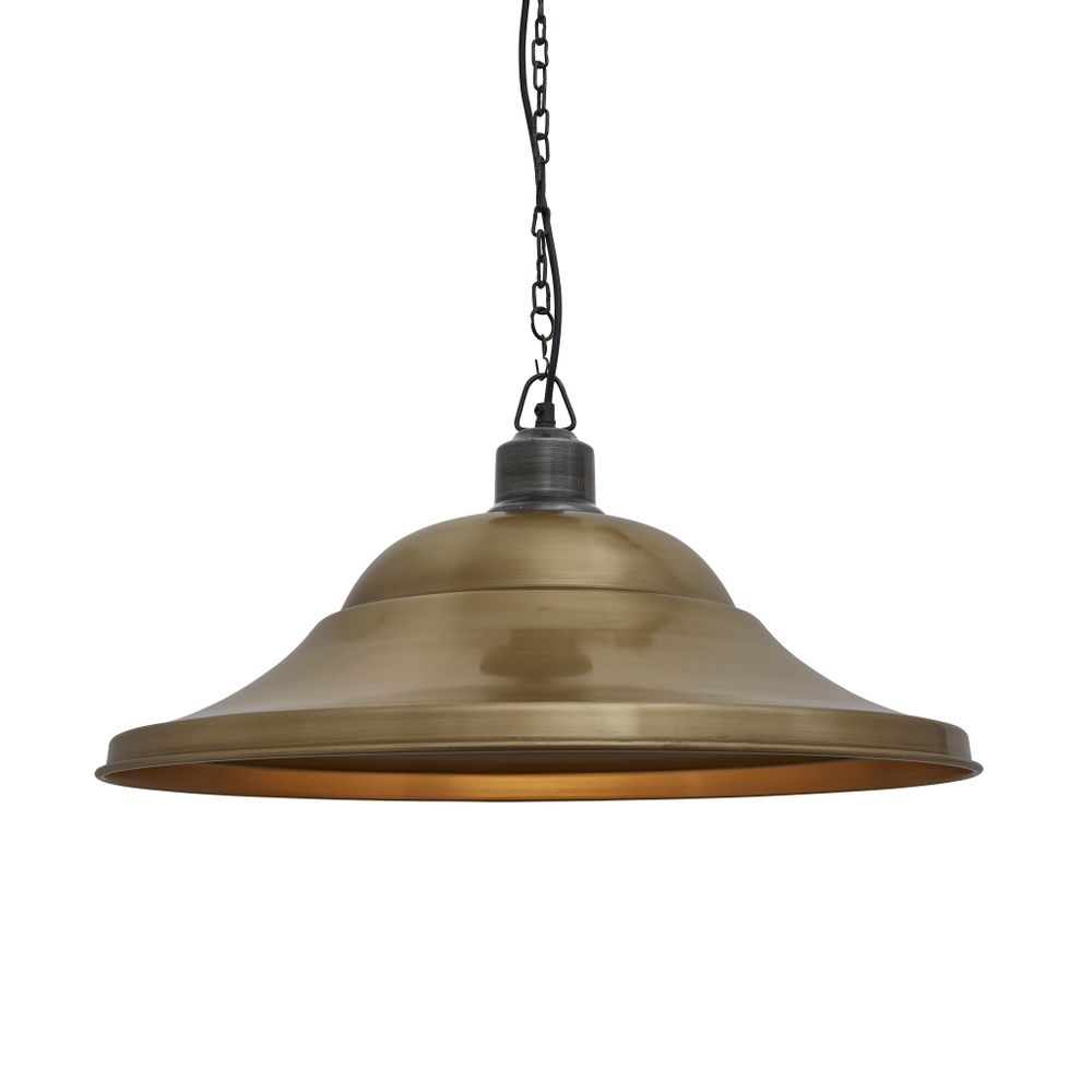 Hanging lights - Giant Brooklyn Hat Pendant - 21 inches - Pewter - INDUSTVILLE