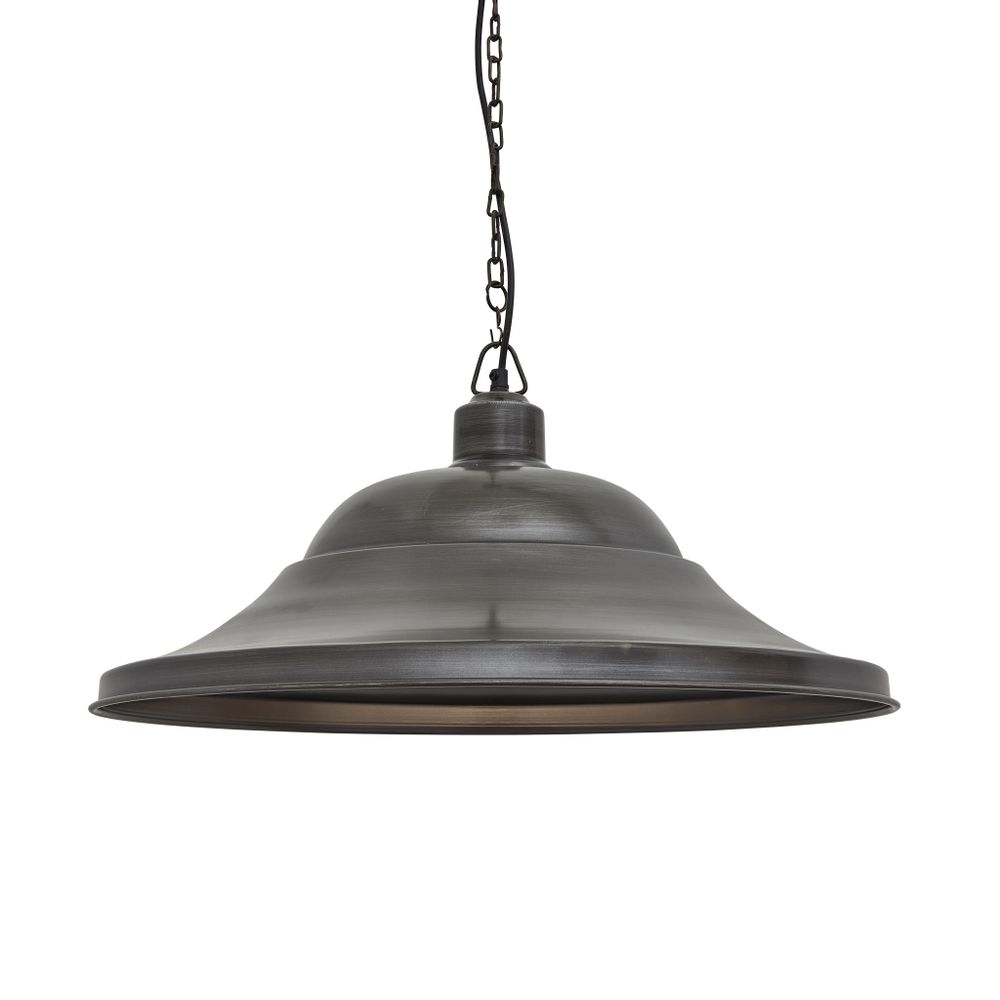 Hanging lights - Giant Brooklyn Hat Pendant - 21 inches - Pewter - INDUSTVILLE