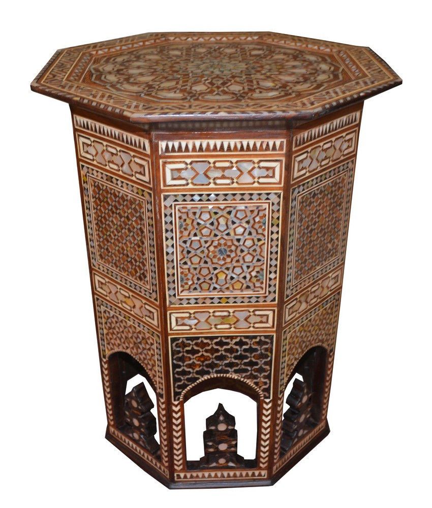 Unique pieces - Inlaid Tables - SideTable, End Table, Moroccan, Syrian, Egyptian, Turkish - E KENOZ