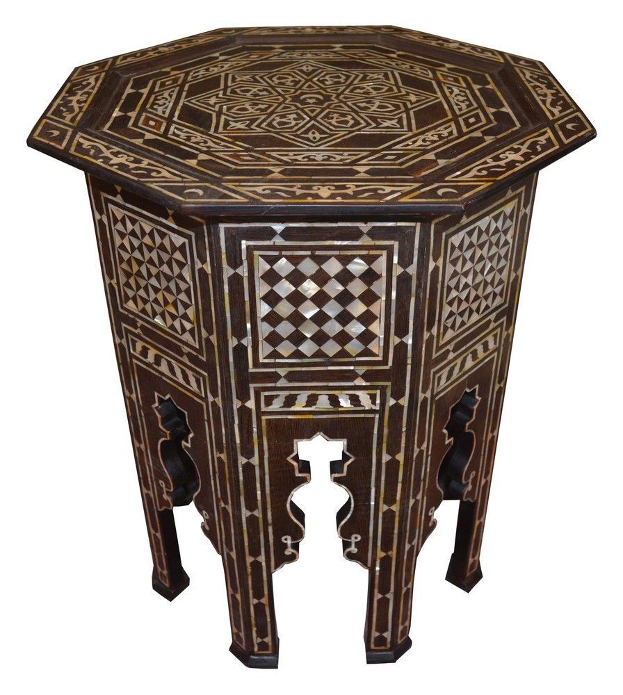 Unique pieces - Inlaid Tables - SideTable, End Table, Moroccan, Syrian, Egyptian, Turkish - E KENOZ