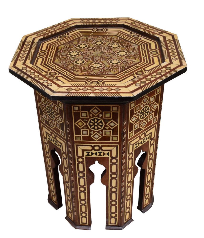 Unique pieces - Inlaid Tables - SideTable, End Table, Moroccan, Syrian, Egyptian, Turkish - E KENOZ