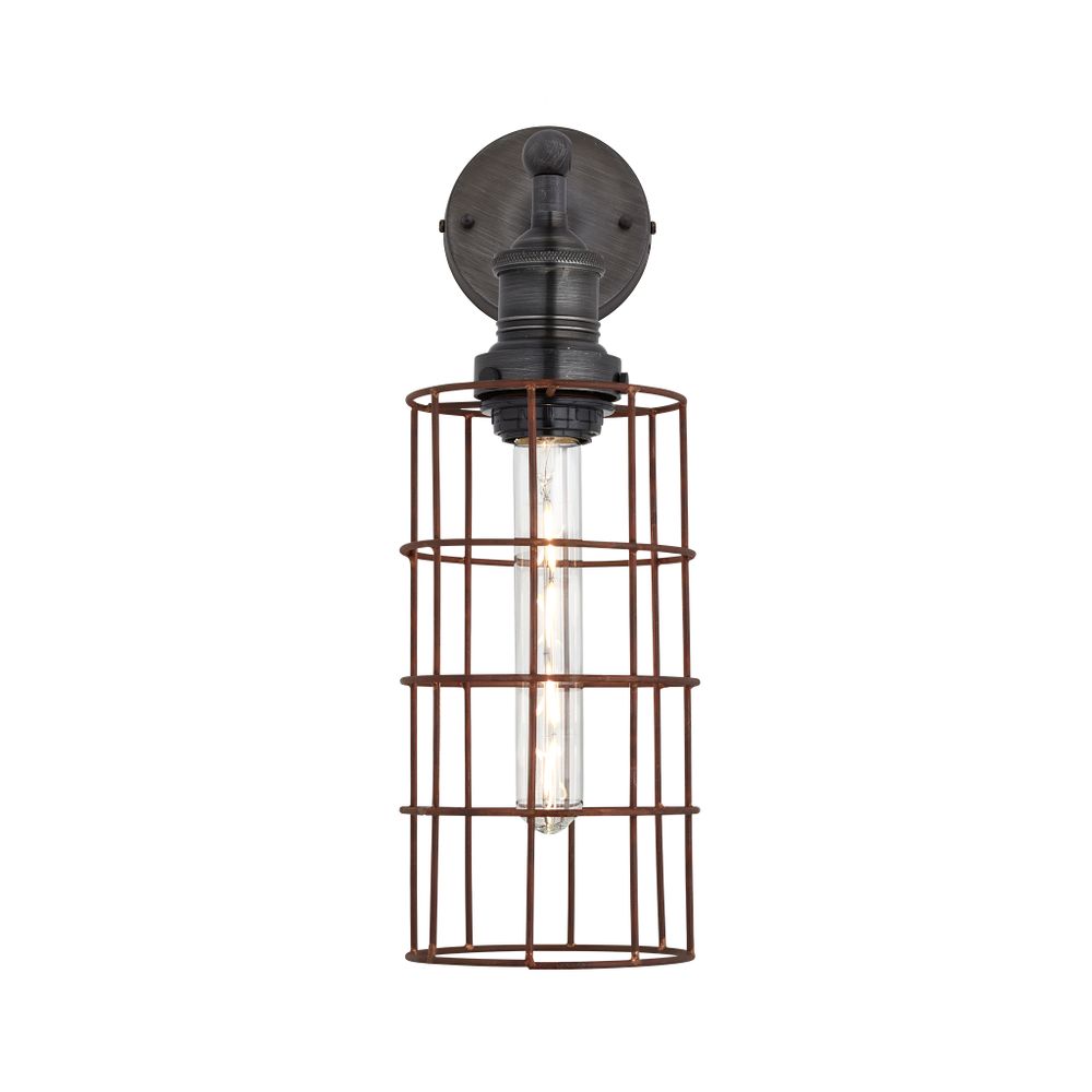 Appliques - Applique murale Brooklyn Wire Cage - 5 pouces - Cylindre - INDUSTVILLE