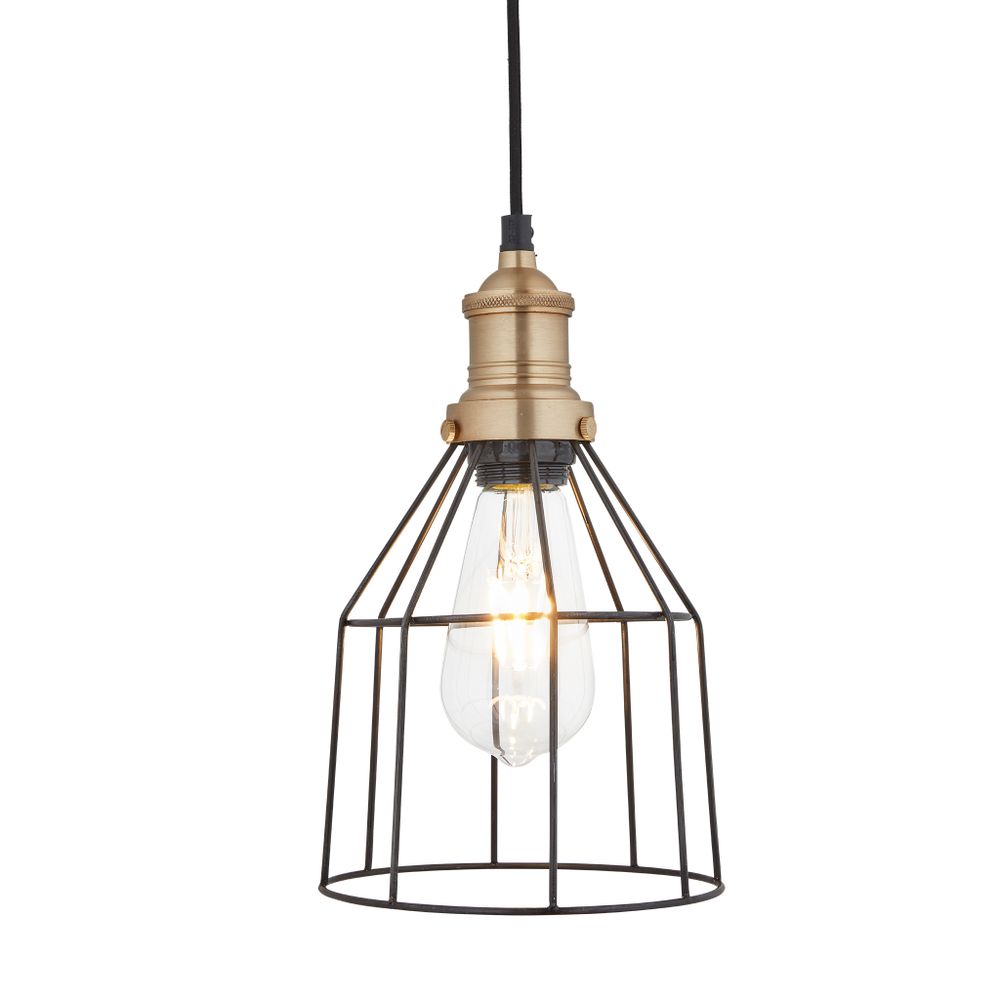 Hanging lights - Brooklyn Metal Cage Pendant - 6 inches - Cone - INDUSTVILLE