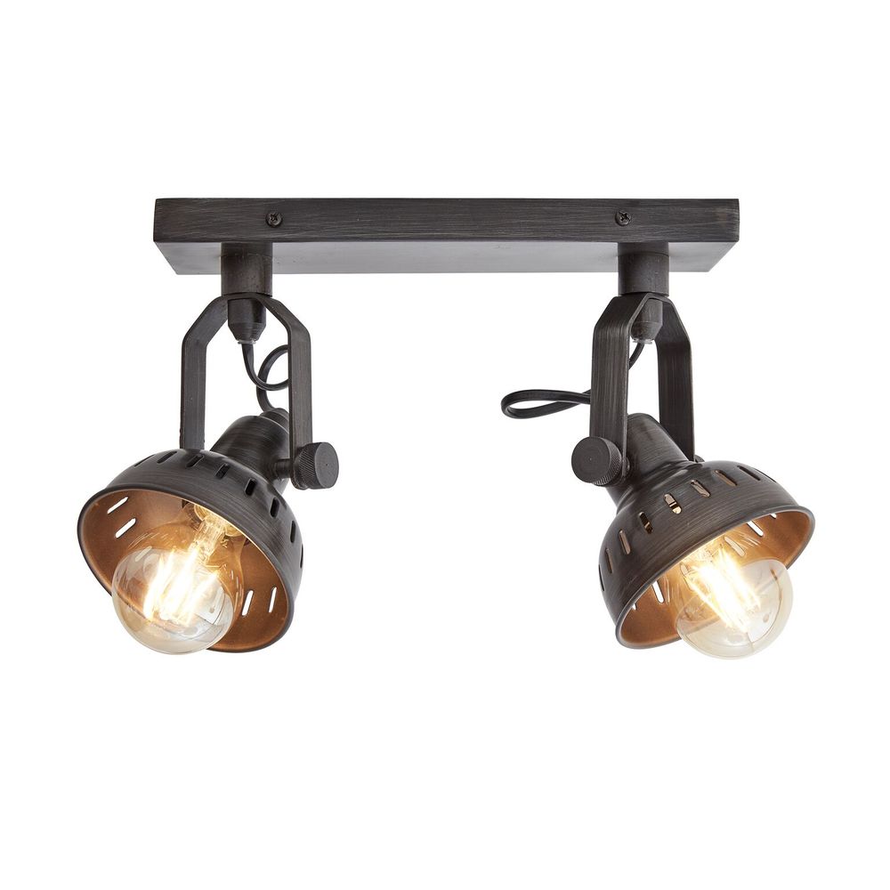 Wall lamps - Swivel Spotlight Wall Light - Double - Pewter - INDUSTVILLE