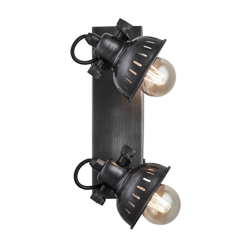 Wall lamps - Swivel Spotlight Wall Light - Double - Pewter - INDUSTVILLE