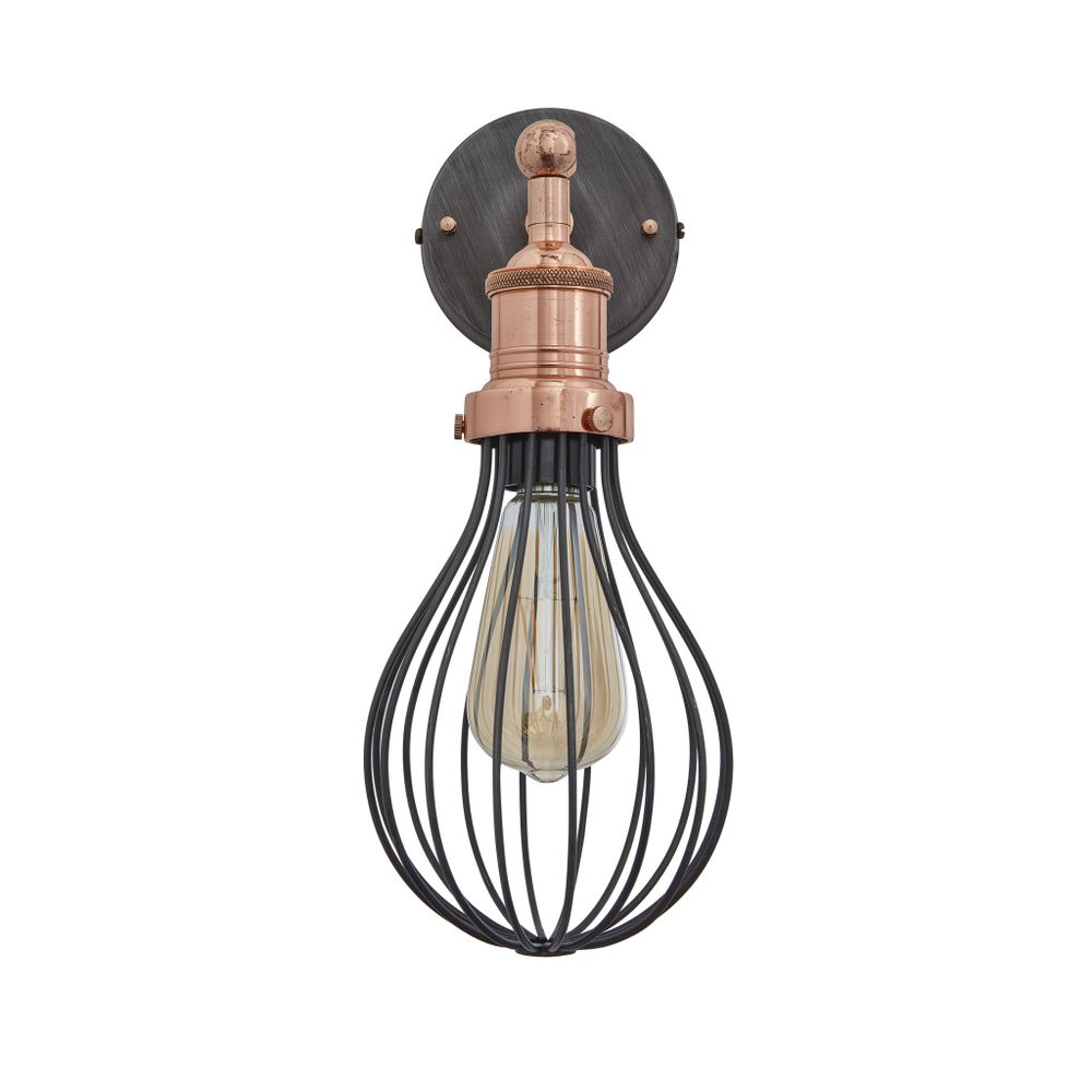 Wall lamps - Brooklyn Balloon Cage Wall Light - 6 Inch - INDUSTVILLE