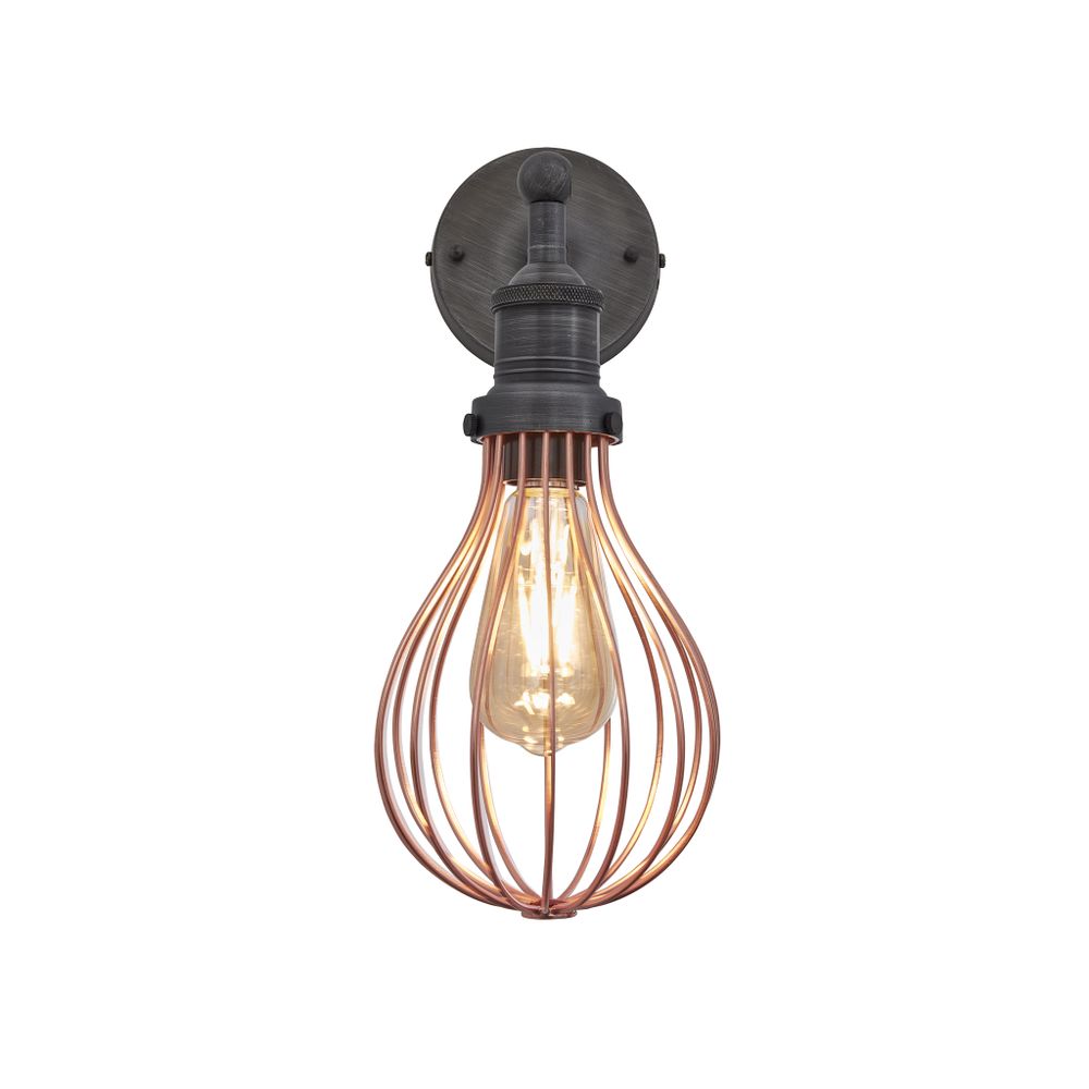Wall lamps - Brooklyn Balloon Cage Wall Light - 6 Inch - INDUSTVILLE