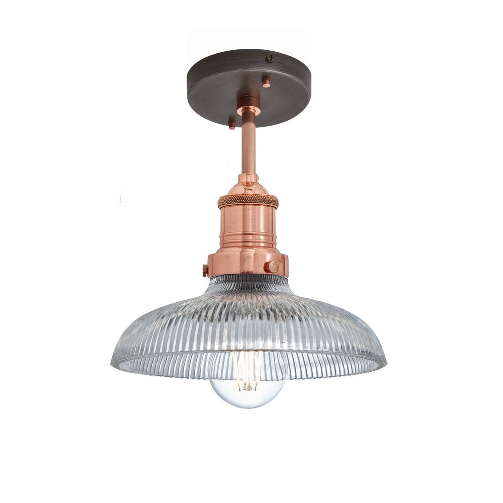 Plafonniers - Brooklyn Glass Dome Flush Mount - 8 Inch - INDUSTVILLE