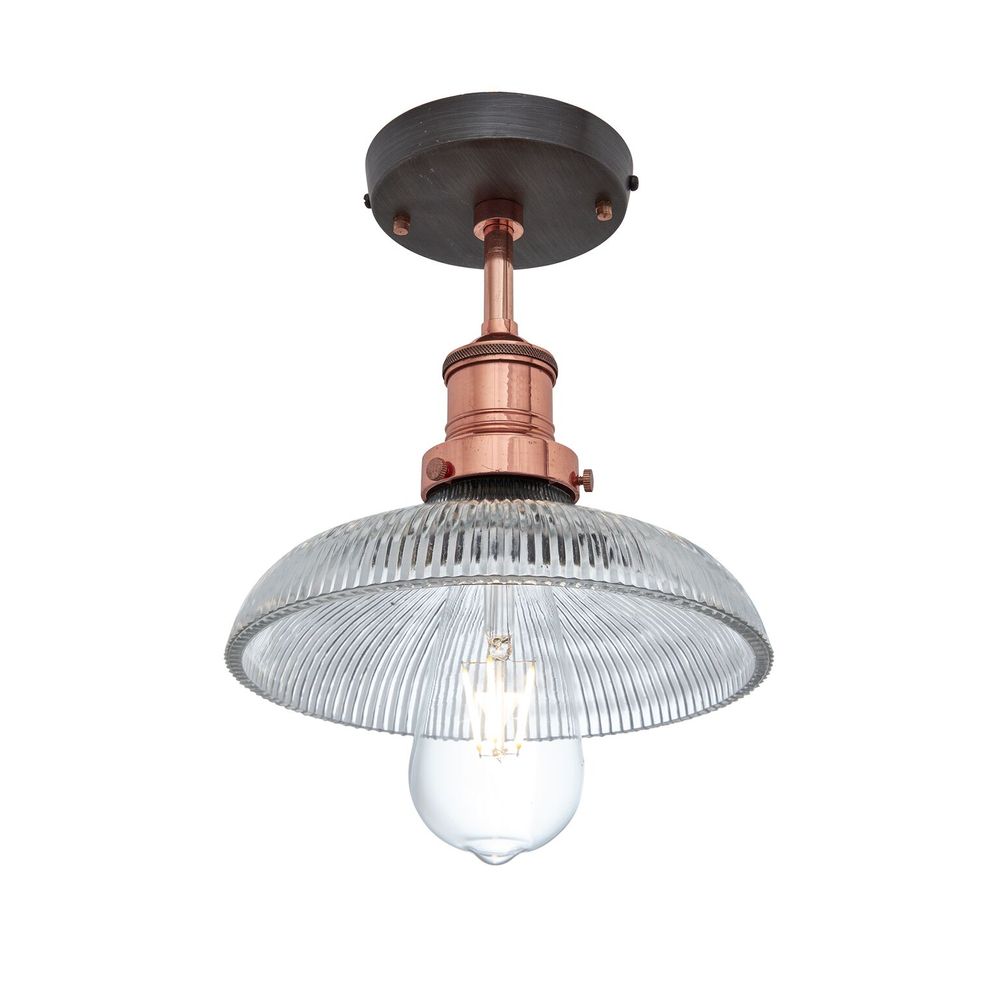 Plafonniers - Brooklyn Glass Dome Flush Mount - 8 Inch - INDUSTVILLE