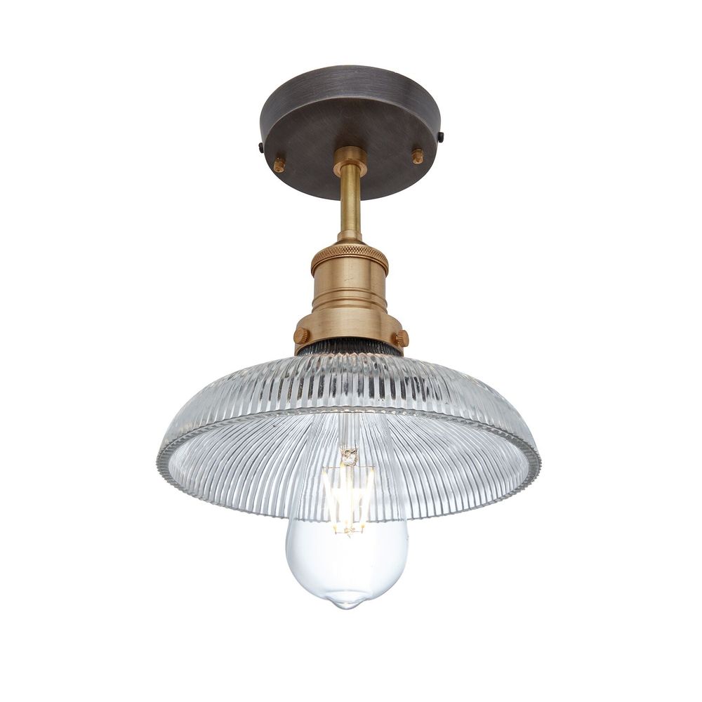 Plafonniers - Brooklyn Glass Dome Flush Mount - 8 Inch - INDUSTVILLE