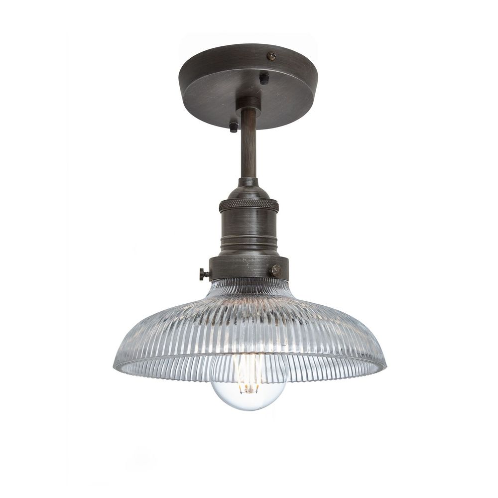Plafonniers - Brooklyn Glass Dome Flush Mount - 8 Inch - INDUSTVILLE