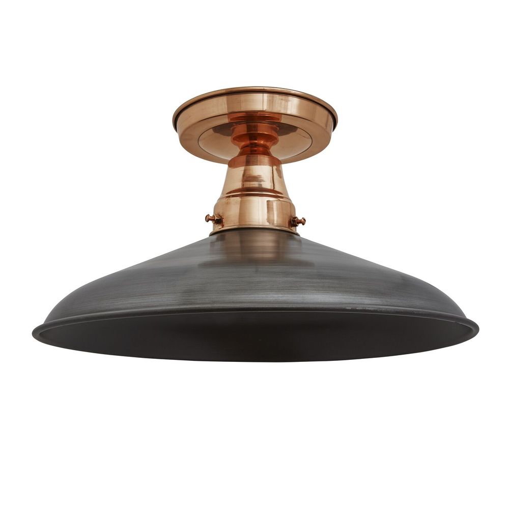 Ceiling lights - Barn Stem Flush Mount - 15 Inch - Copper & Pewter - INDUSTVILLE