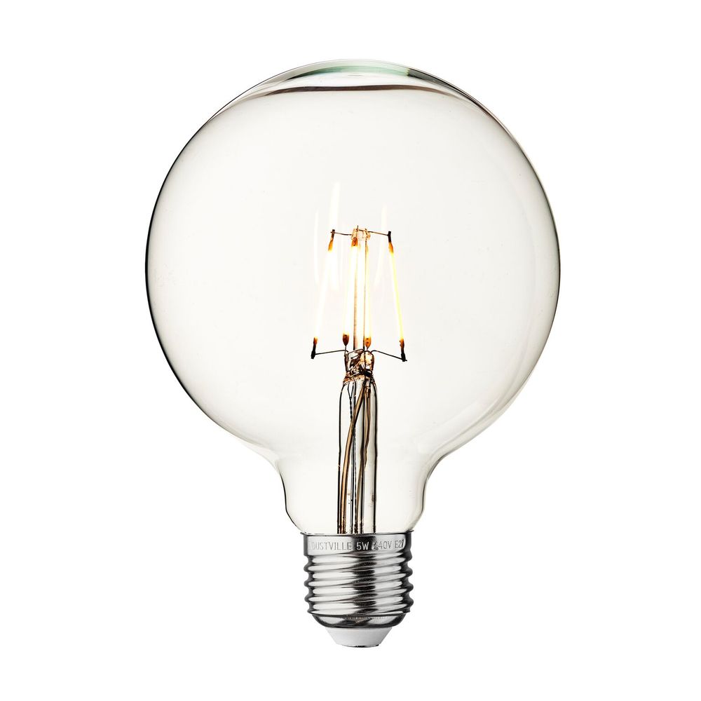 Ampoules pour éclairage intérieur - Vintage LED Edison Bulb Old Filament Lamp - 5W E27 Globe G125 - INDUSTVILLE