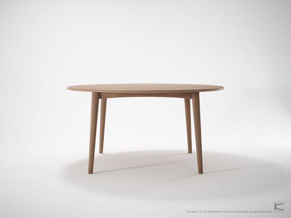 Tables Salle à Manger - Grasshopper Round Dining Table 150 - KARPENTER