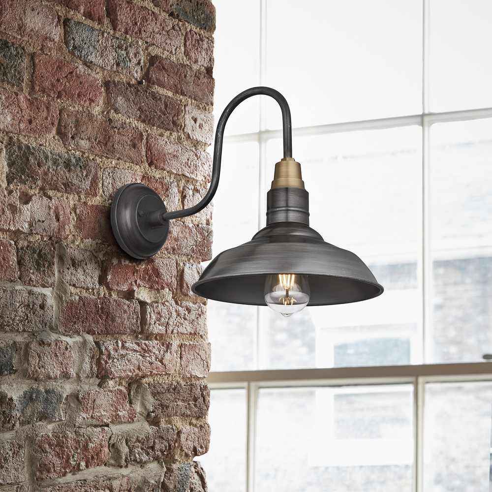 Wall lamps - Round Gooseneck Wall Light - 11 inches - INDUSTVILLE