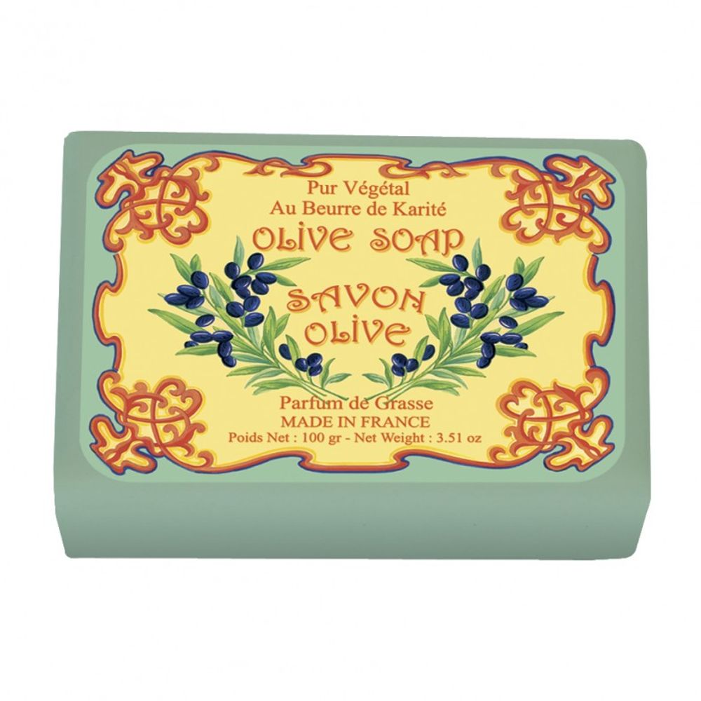 Savons - Savon Olive 100g illustré - LE BLANC