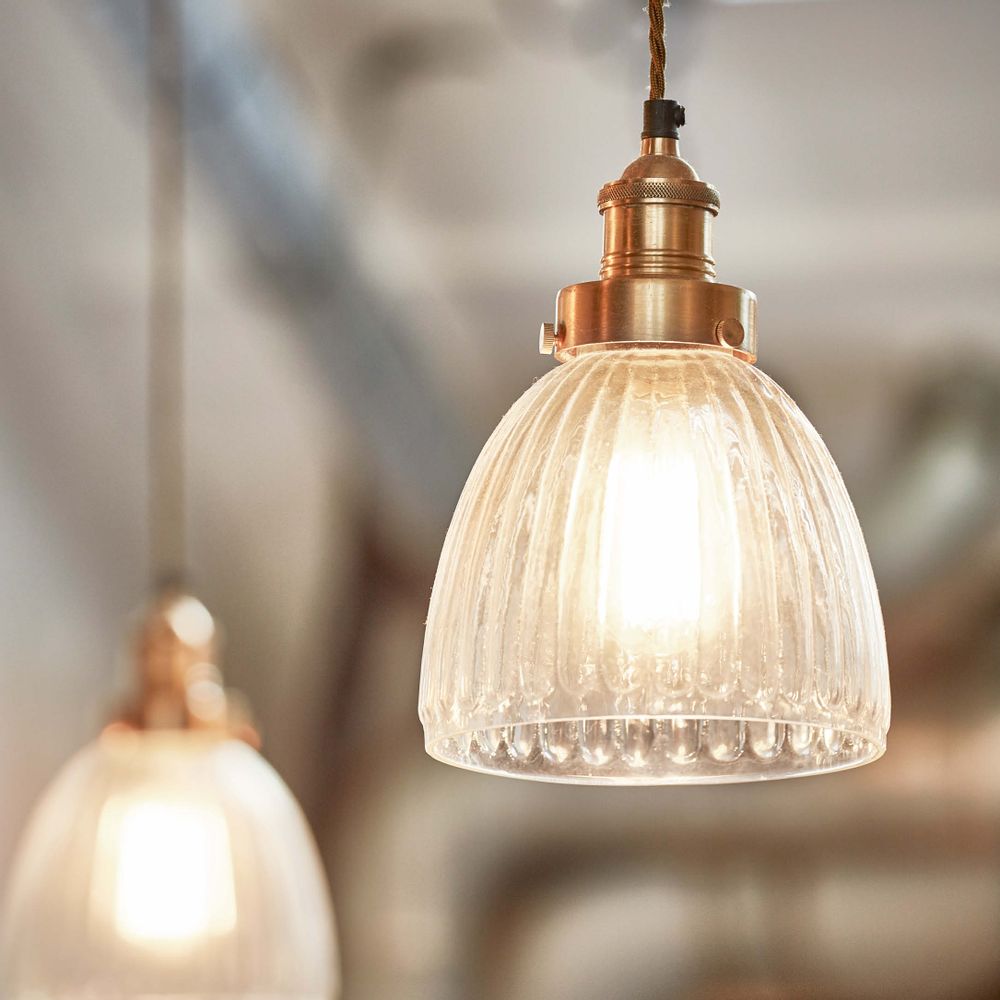 Hanging lights - Brooklyn Glass Cone Pendant - 7 Inch - INDUSTVILLE