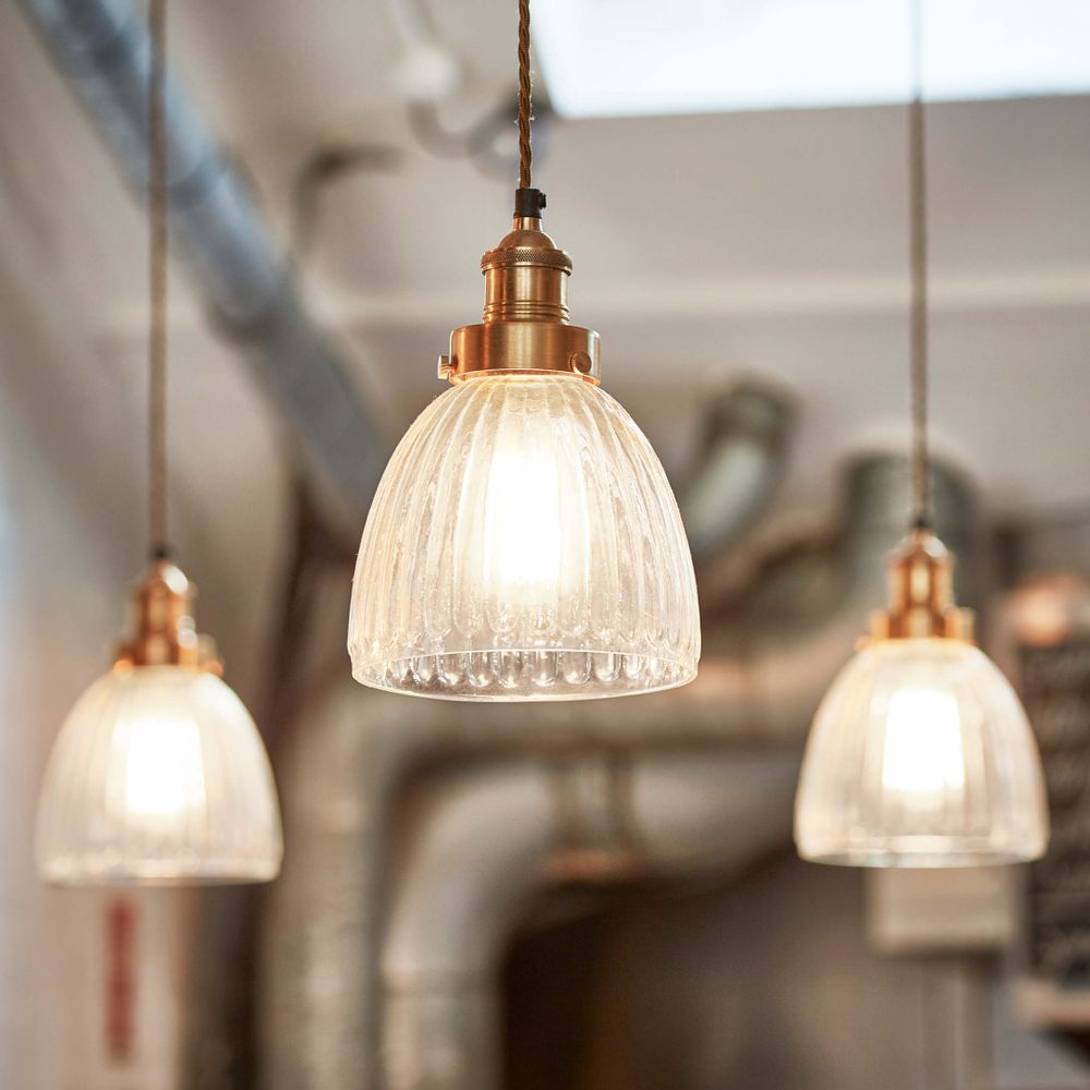 Hanging lights - Brooklyn Glass Cone Pendant - 7 Inch - INDUSTVILLE