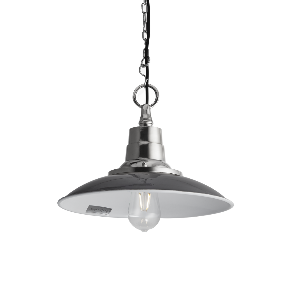 Suspensions - Retro Enamel Pendant - 14 Inch - INDUSTVILLE