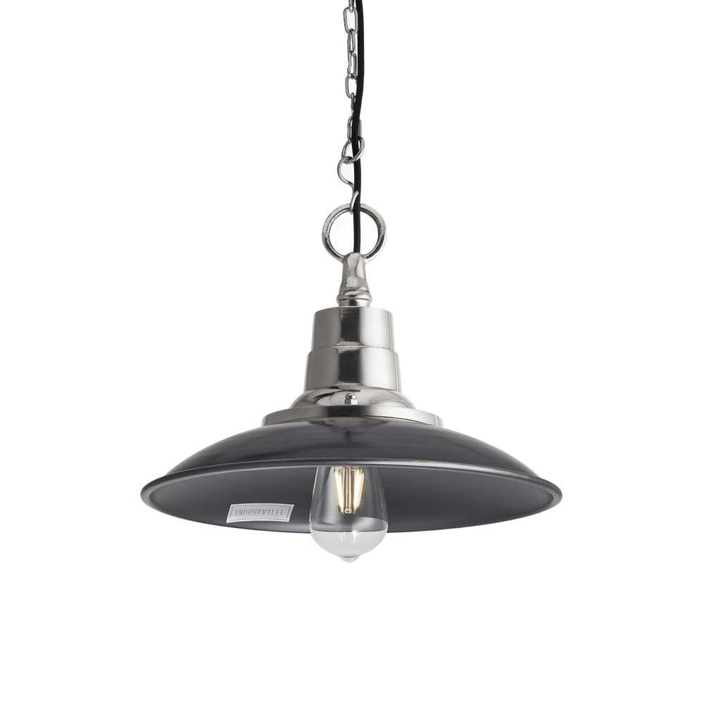 Suspensions - Retro Enamel Pendant - 14 Inch - INDUSTVILLE