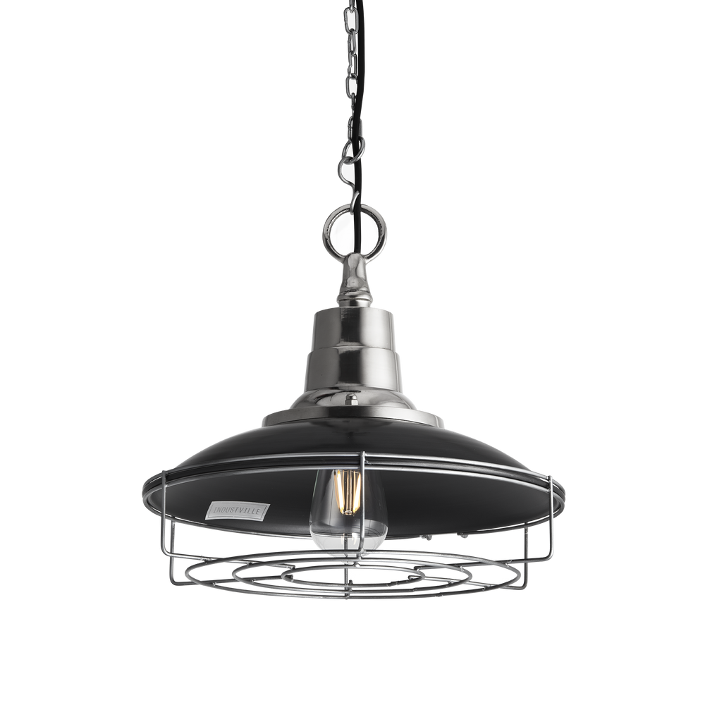 Suspensions - Retro Enamel Pendant - 14 Inch - INDUSTVILLE