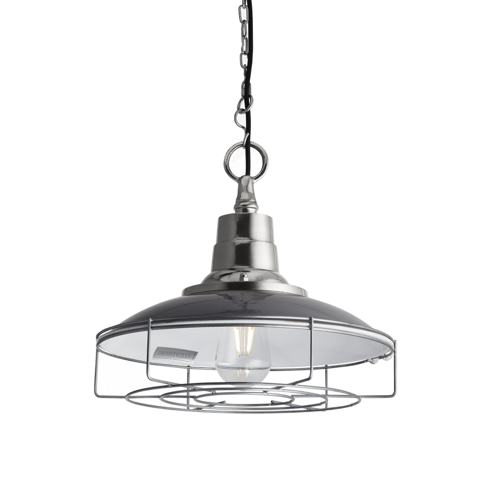 Suspensions - Retro Enamel Pendant - 14 Inch - INDUSTVILLE