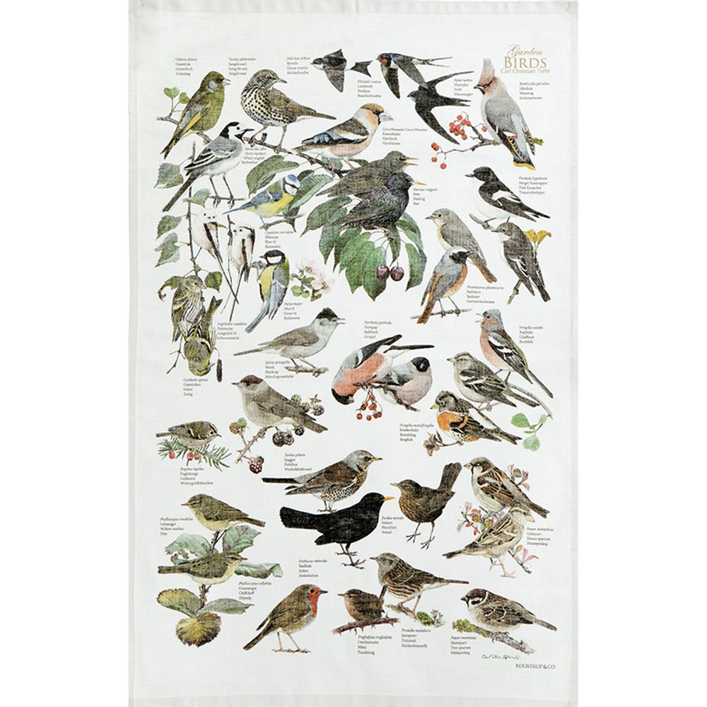 Tea towel - Gardenbirds - KOUSTRUP & CO