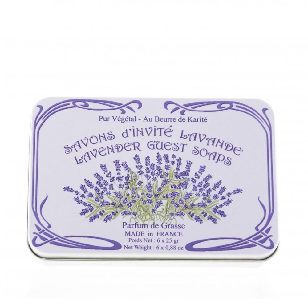 Soaps - Guest Soap Tin Box / 6 x 25G - LE BLANC