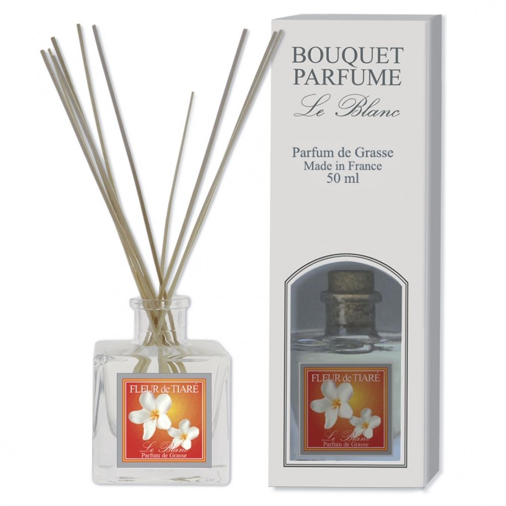 Home fragrances - 50ml Reed Diffuser TIARE FLOWER - LE BLANC