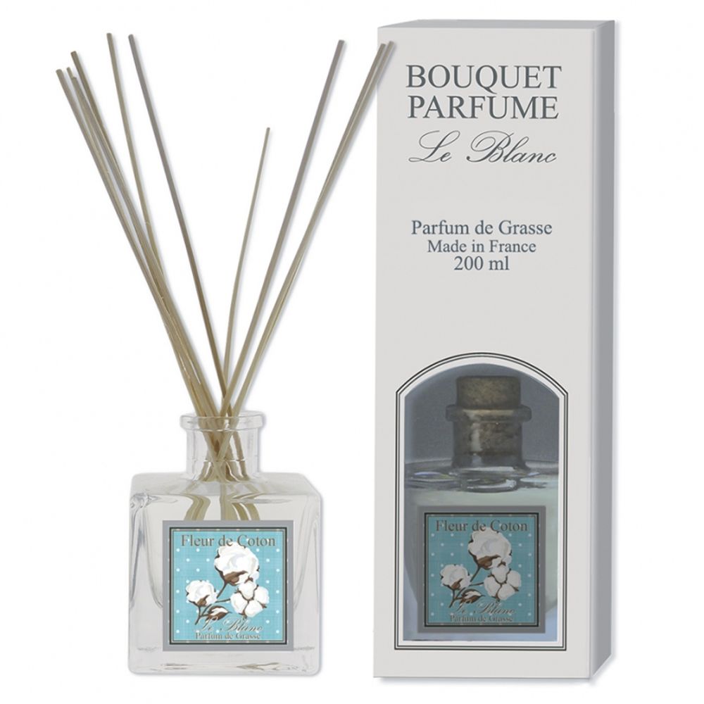 Parfums d'intérieur - Diffuseur Bouquet Parfumé FLEUR DE COTON 200ml - LE BLANC