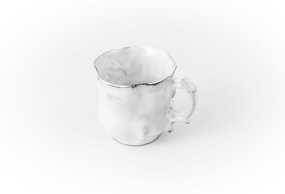 Céramique - Mini tasse à expresso avec anse Marie-Antoinette. - CARRON PARIS