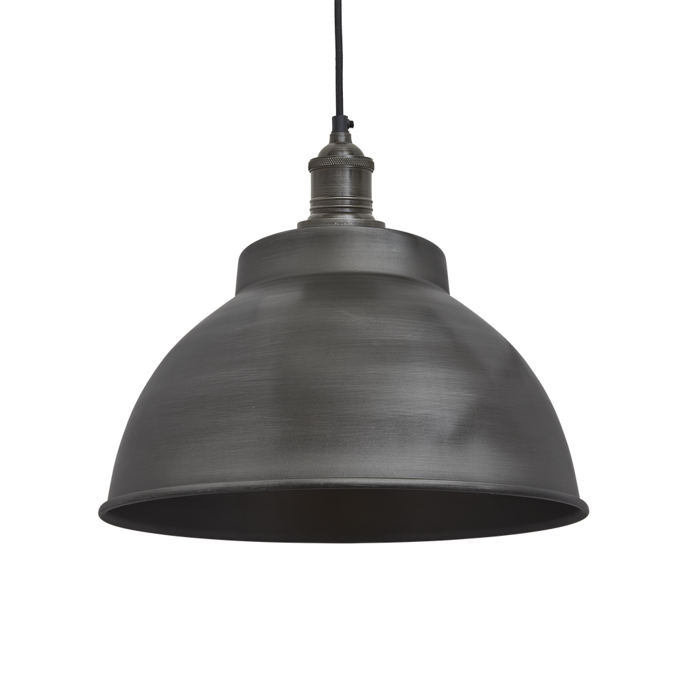 Hanging lights - Brooklyn Dome Pendant - 13 Inch - Pewter - INDUSTVILLE