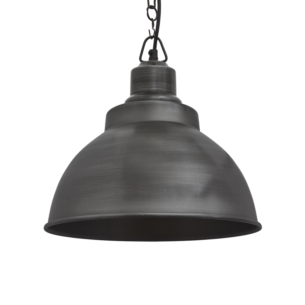 Hanging lights - Brooklyn Dome Pendant - 13 Inch - Pewter - INDUSTVILLE