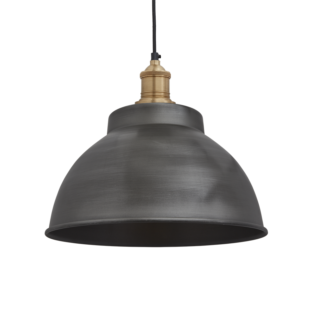 Hanging lights - Brooklyn Dome Pendant - 13 Inch - Pewter - INDUSTVILLE