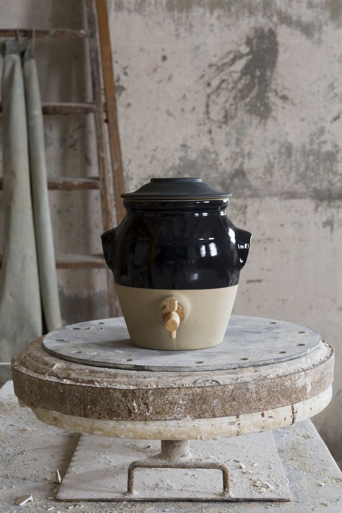 Food storage - Vinegar jar in stoneware - MANUFACTURE DE DIGOIN 1875