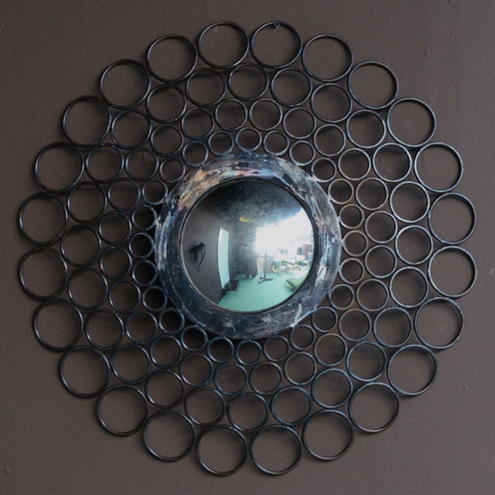 Miroirs - Miroir en verre et fer forgé. - EMERY&CIE