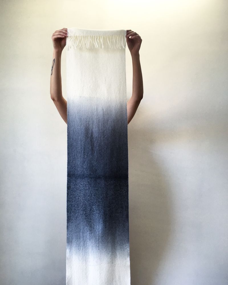 Decorative objects - Essential a Mano degraded throw - 100% Baby Alpaca. - INATA