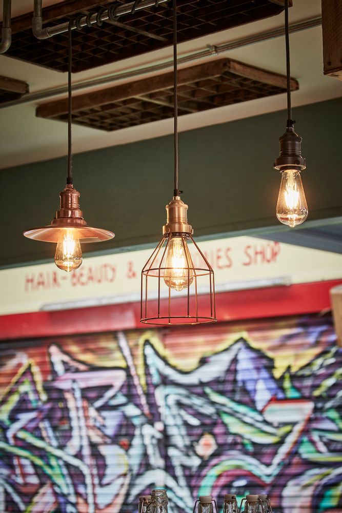 Hanging lights - Brooklyn Metal Cage Pendant - 6 inches - Cone - INDUSTVILLE