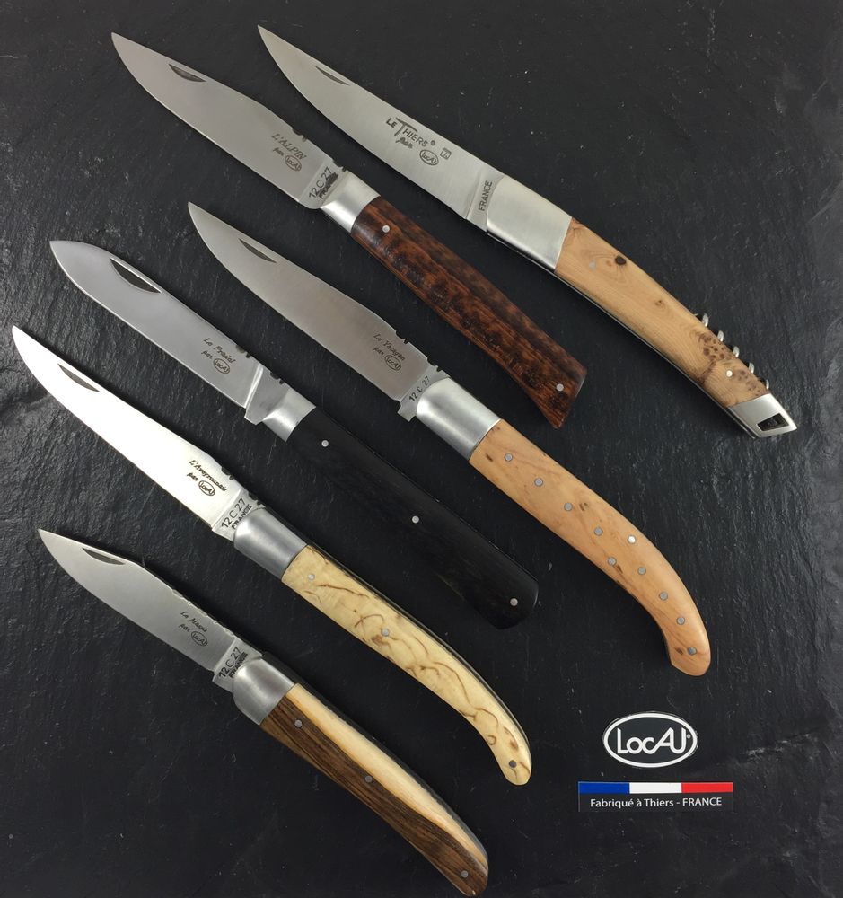 Barbecues - Couteaux de poche regionaux : LE THIERS, LAGUIOLE, PRADEL, ALPIN, LONDON, ... - COUTELLERIE LOCAU