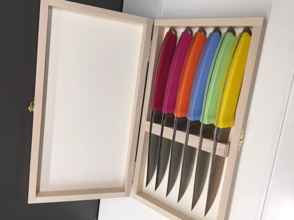 Couteaux - Coffret de 6 couteaux de table LE THIERS par LOCAU en cep de vigne - COUTELLERIE LOCAU