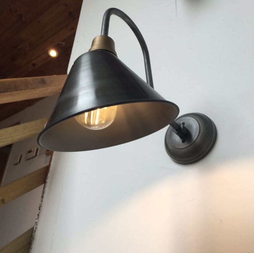 Appliques - Swan Neck Cone Wall Light - 8 Inch - INDUSTVILLE