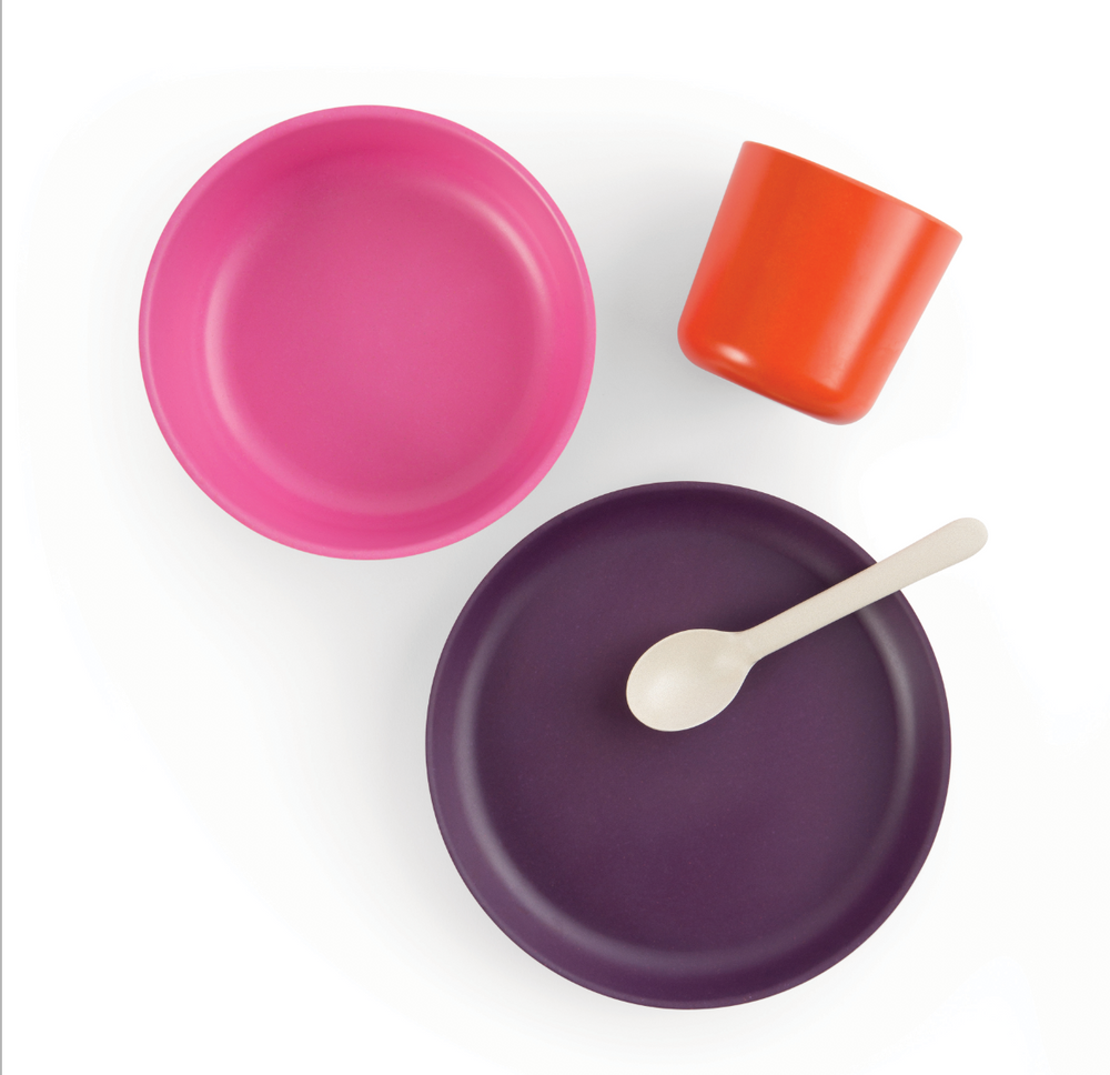 Assiettes au quotidien - Coffret repas Enfant en fibre de bambou éco-responsable - EKOBO