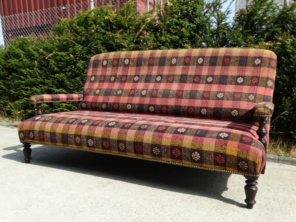Armchairs - Colette chair with old kilim - DU LONG ET DU LE