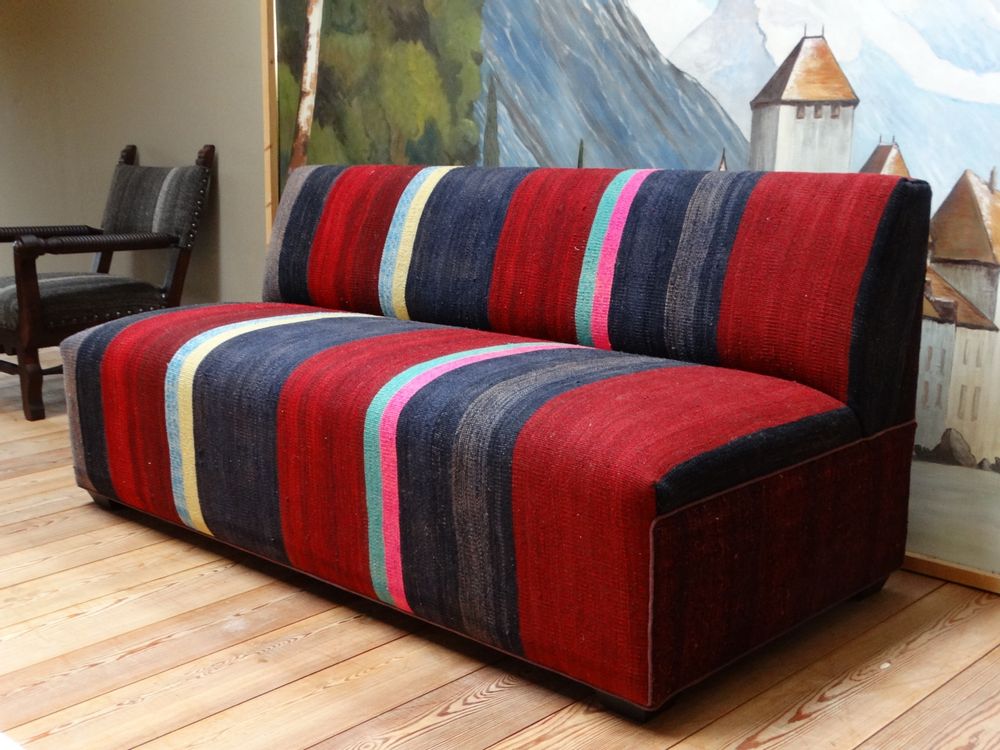 Armchairs - Colette chair with old kilim - DU LONG ET DU LE
