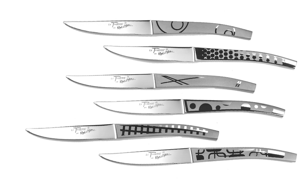 Flatware - SET OF 6 KNIVES TABLE LE THIERS ALL STAINLESS STEEL HOME DECOR - ROGER ORFÈVRE