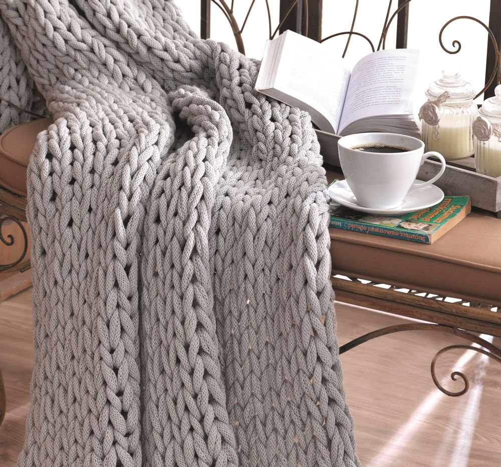 Plaids - Chunky Knit Blanket - PANDORA TRADE