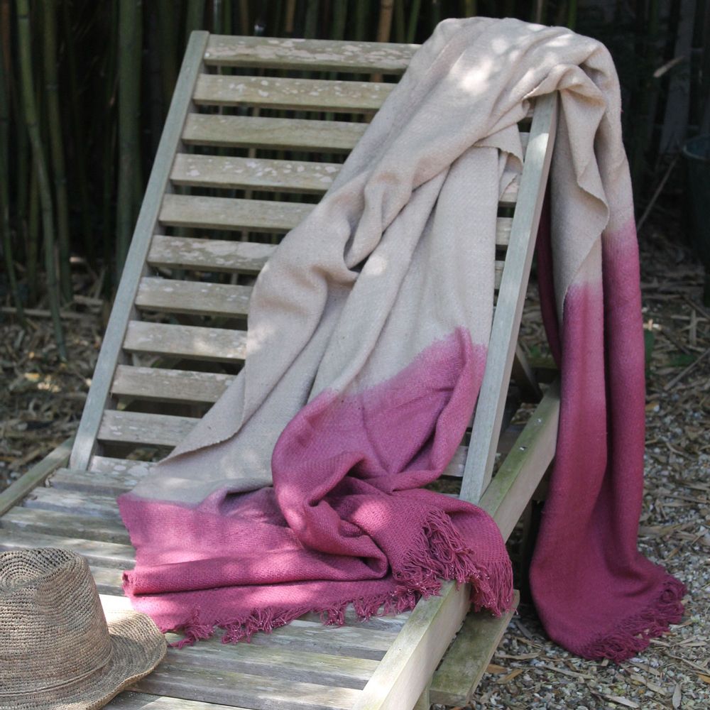 Throw blankets - Throw Kadhi-ombré Grey - EN FIL D'INDIENNE...