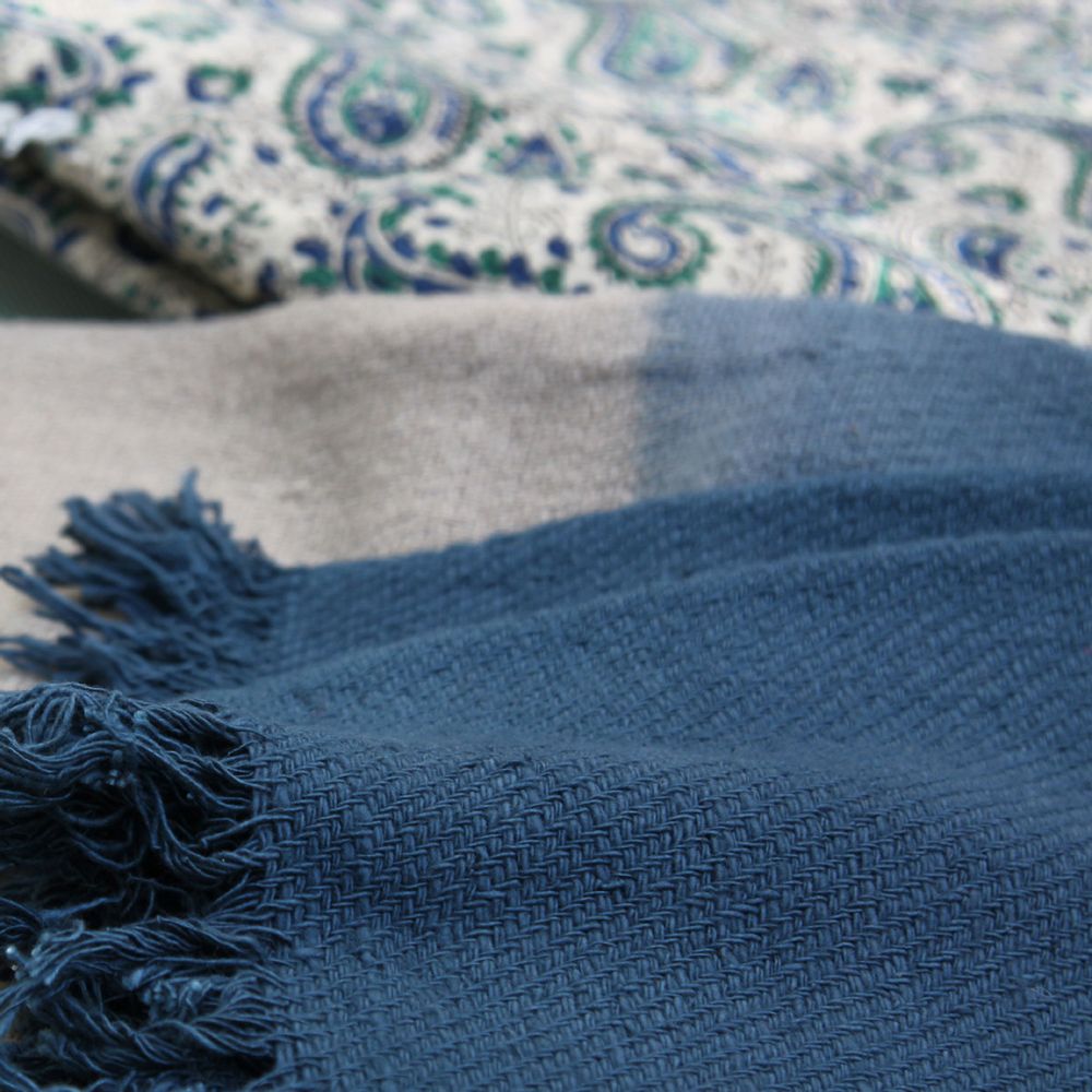 Throw blankets - Throw Kadhi-ombré Grey - EN FIL D'INDIENNE...